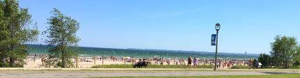 Crowded Beach off of the OLT